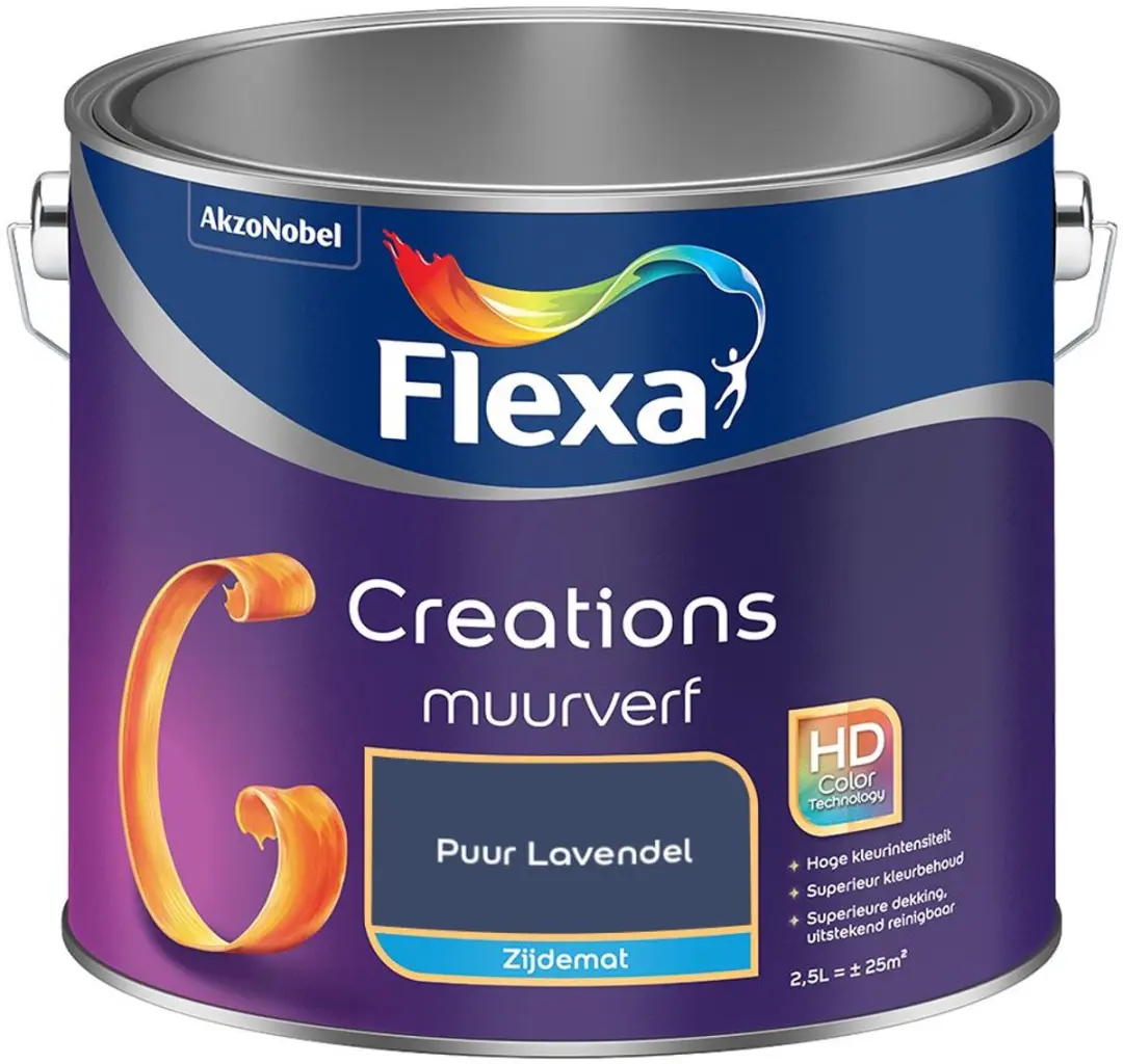 Flexa Creations Muurverf Zijdemat Puur Lavendel 2,5L