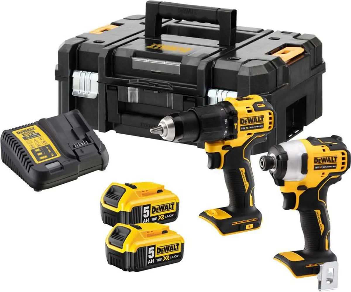 DeWalt DCK2062P2T ComboSet 18V - 2x 5,0Ah accu's - 15 koppelstanden - afbeelding 2 van 2