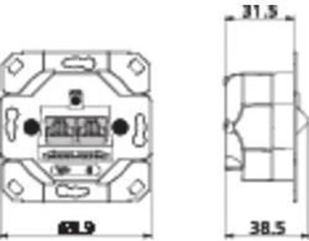 Metz Connect E-DAT Datacontactdoos 130C381200-I - 2 Stuks - Zilver