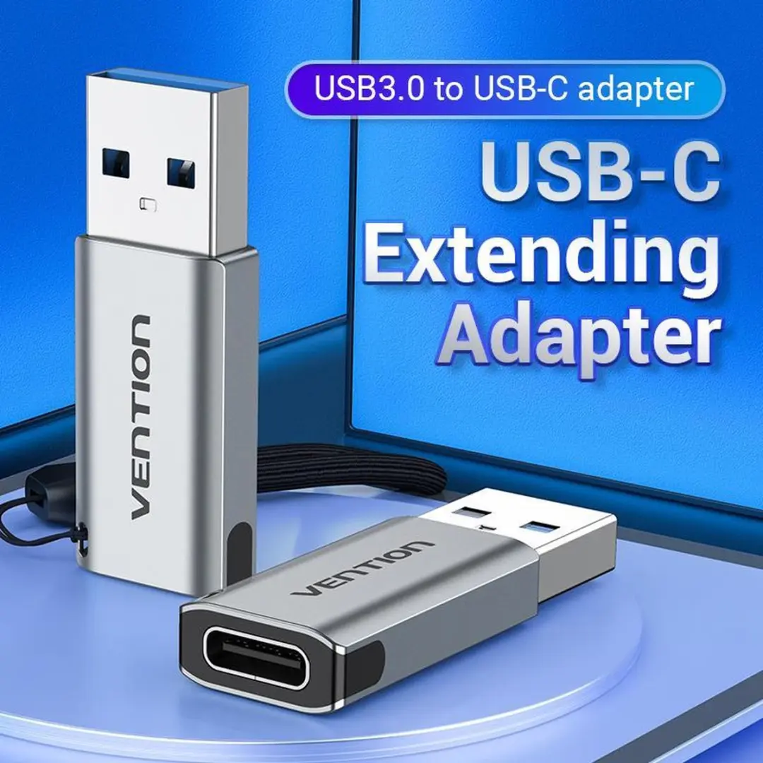 Vention USB-C 3.1 naar USB 3.0 Adapter CDPH0 - Zilver