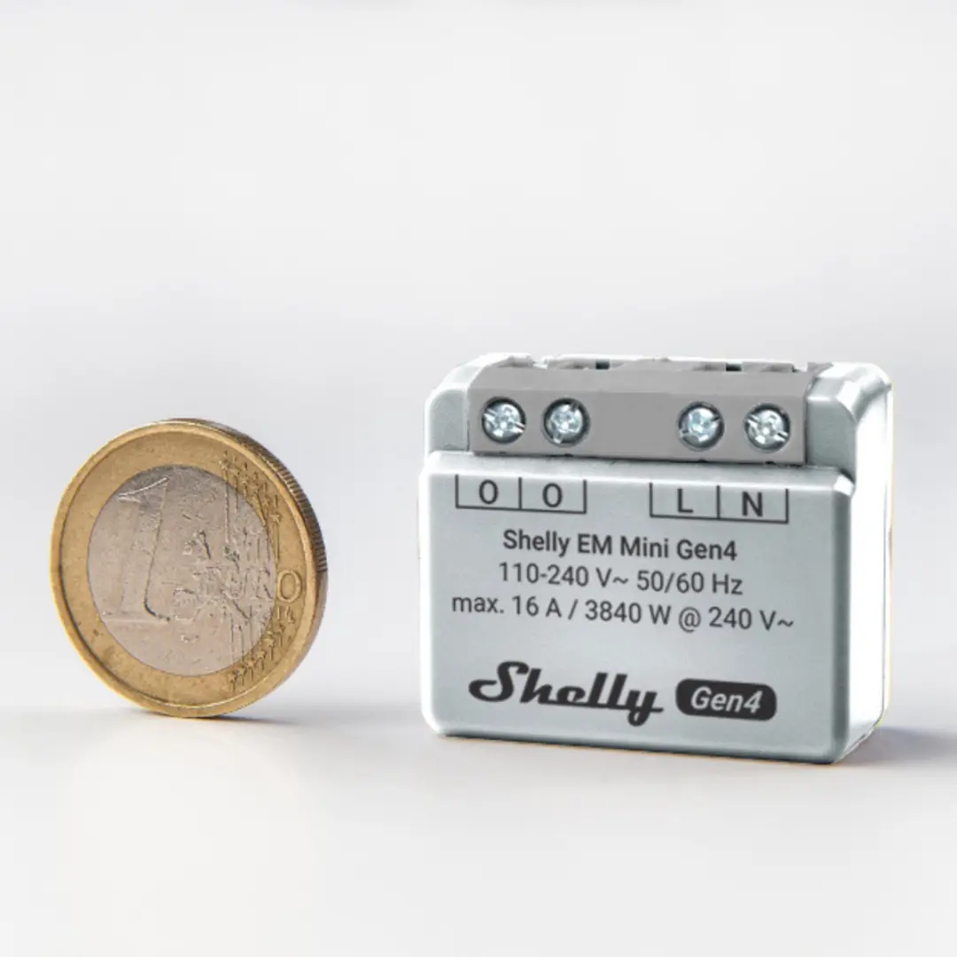 Shelly EM Mini Gen4 Energiemeter 16A - Wit