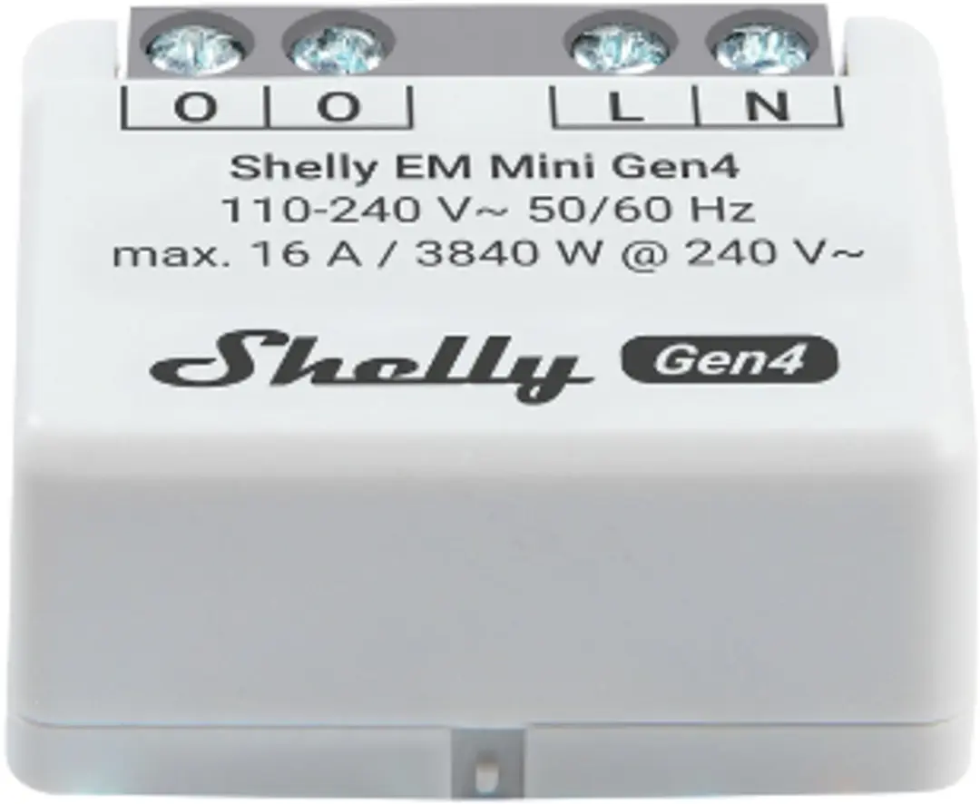 Shelly EM Mini Gen4 Energiemeter 16A - Wit