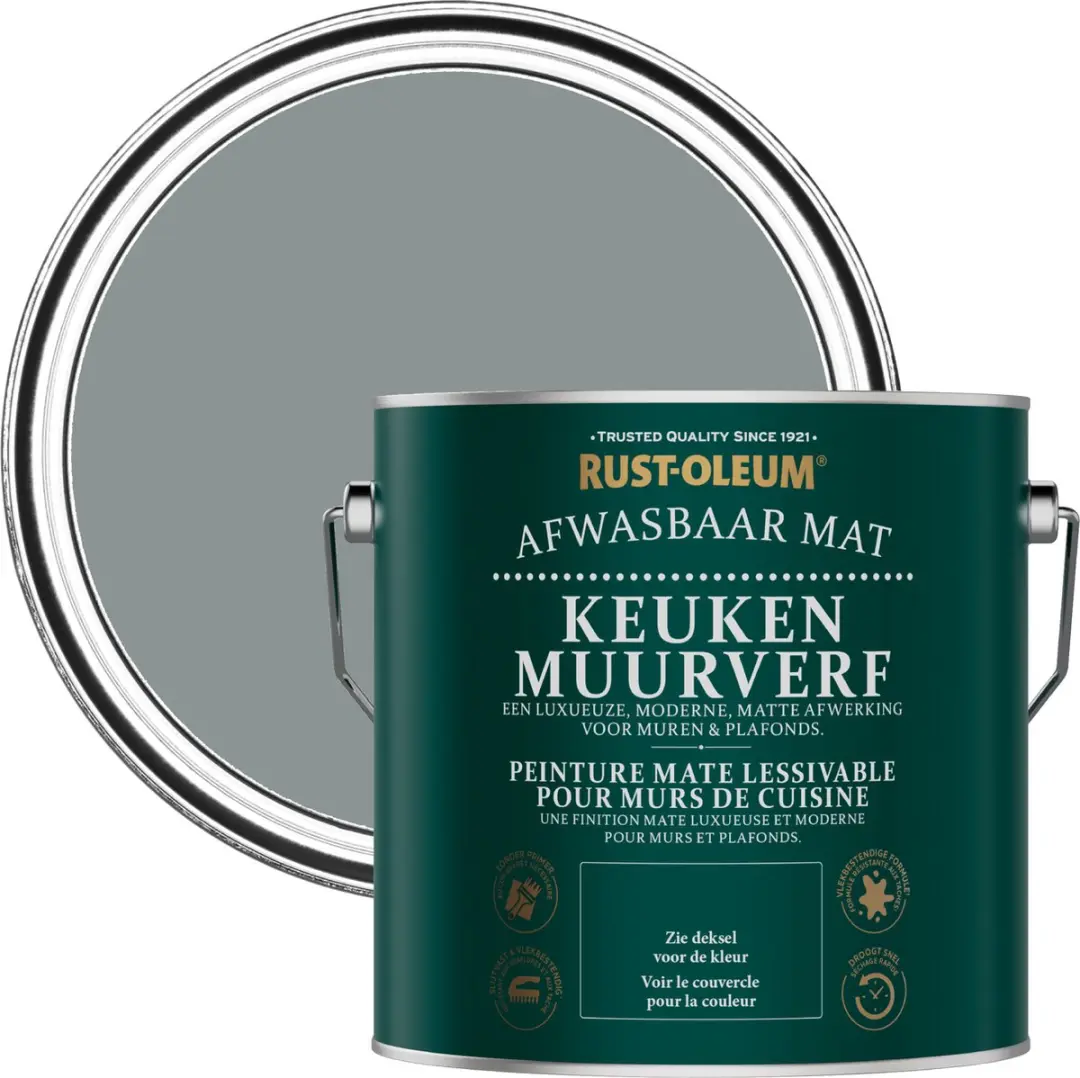 Rust-Oleum Keuken Muurverf Donkergrijs 2,5L