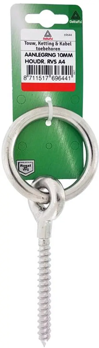 Deltafix Aanlegring RVS 75mm x 6mm