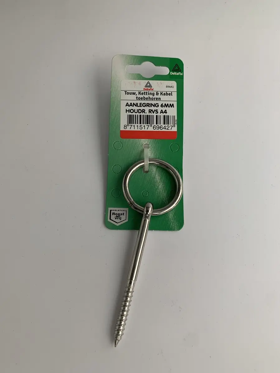 Deltafix Aanlegring RVS 75mm x 6mm
