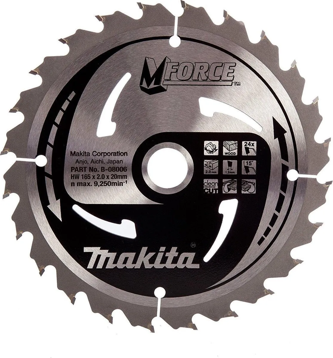 Makita M-Force HM Zaagblad Ø165mm 24T