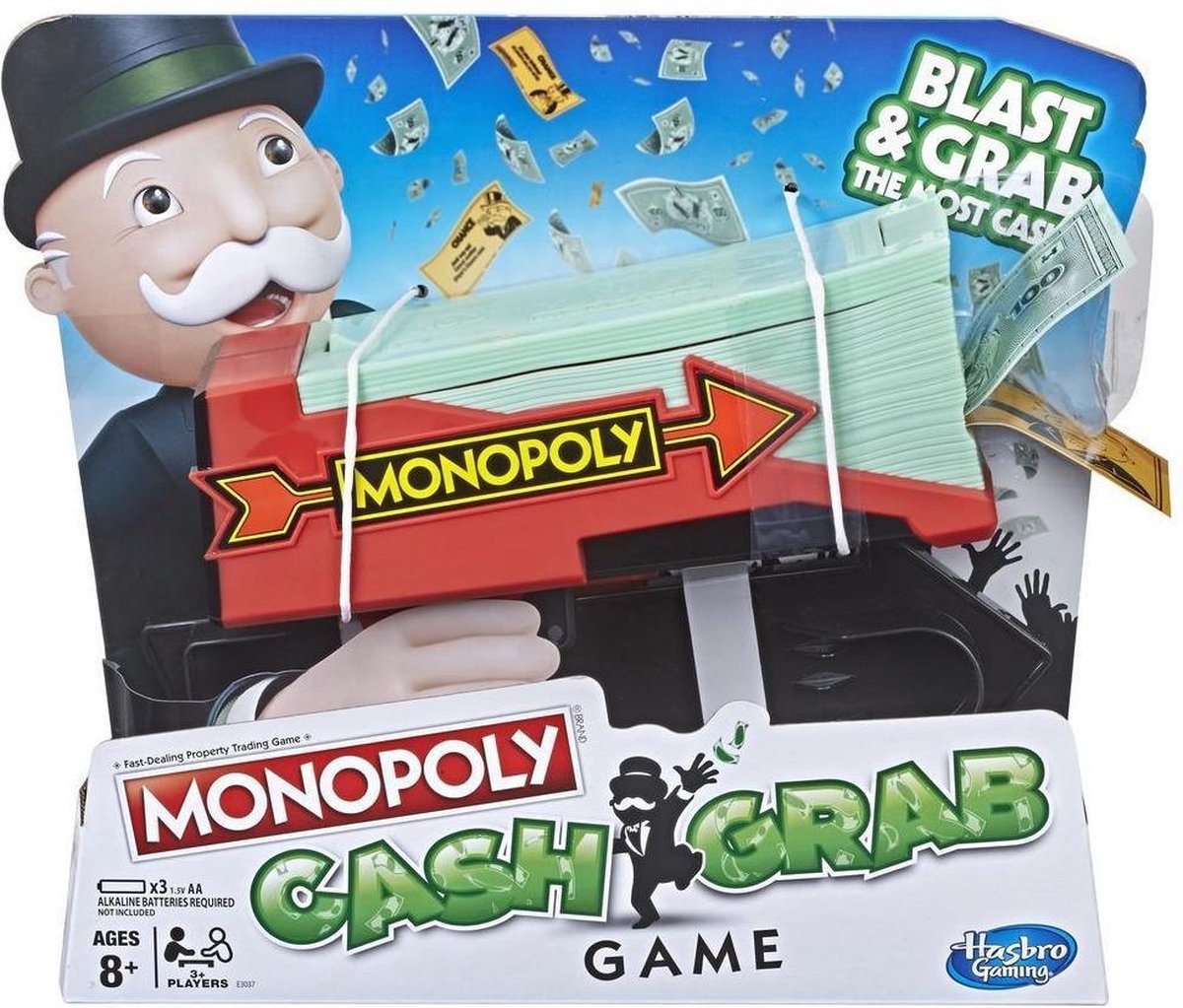 Hasbro Monopoly Geld Graaien - Spel met geldknaller - Vanaf 8 jaar