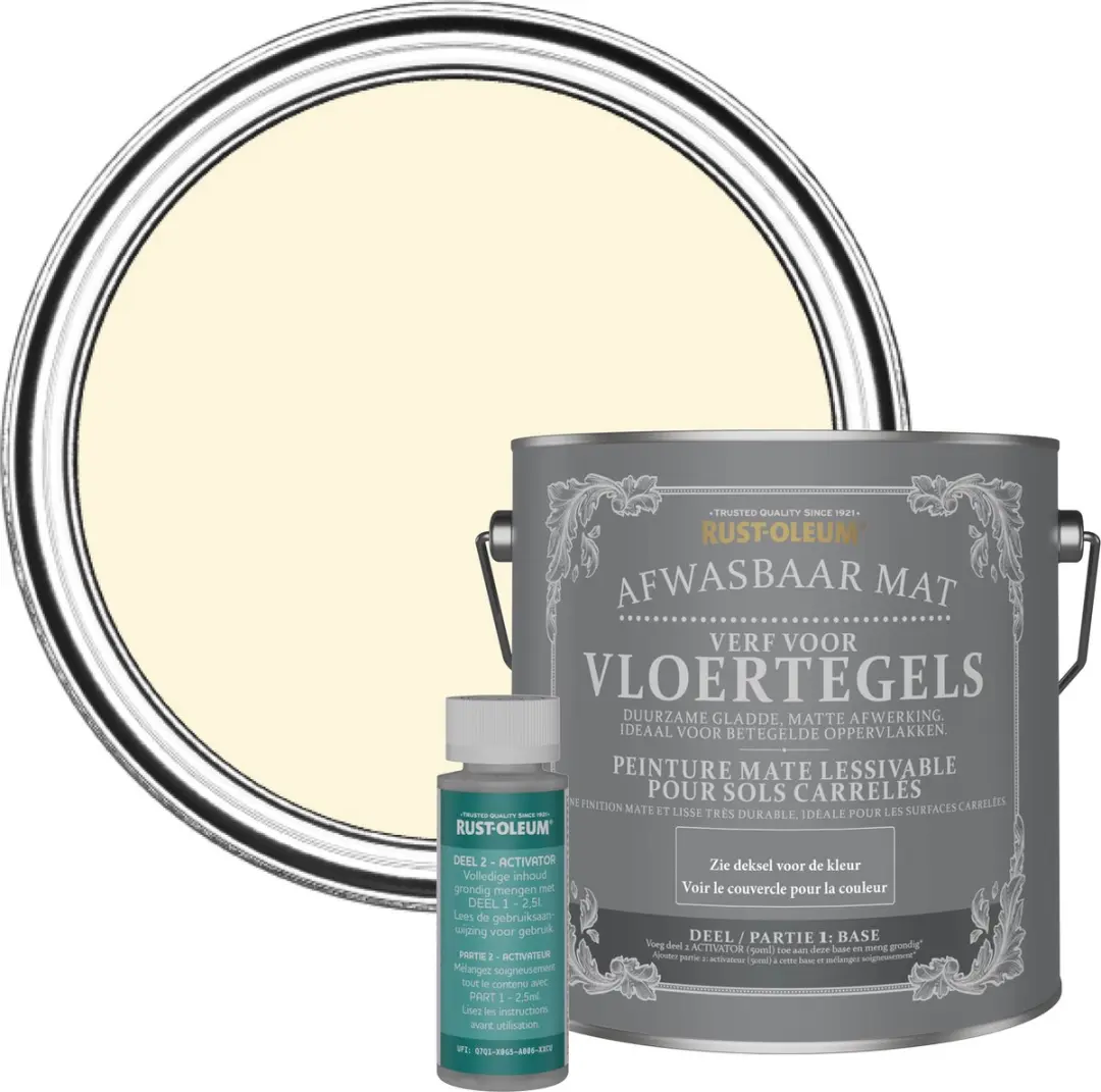 Rust-Oleum Crème Afwasbare Vloertegelverf 2,5L