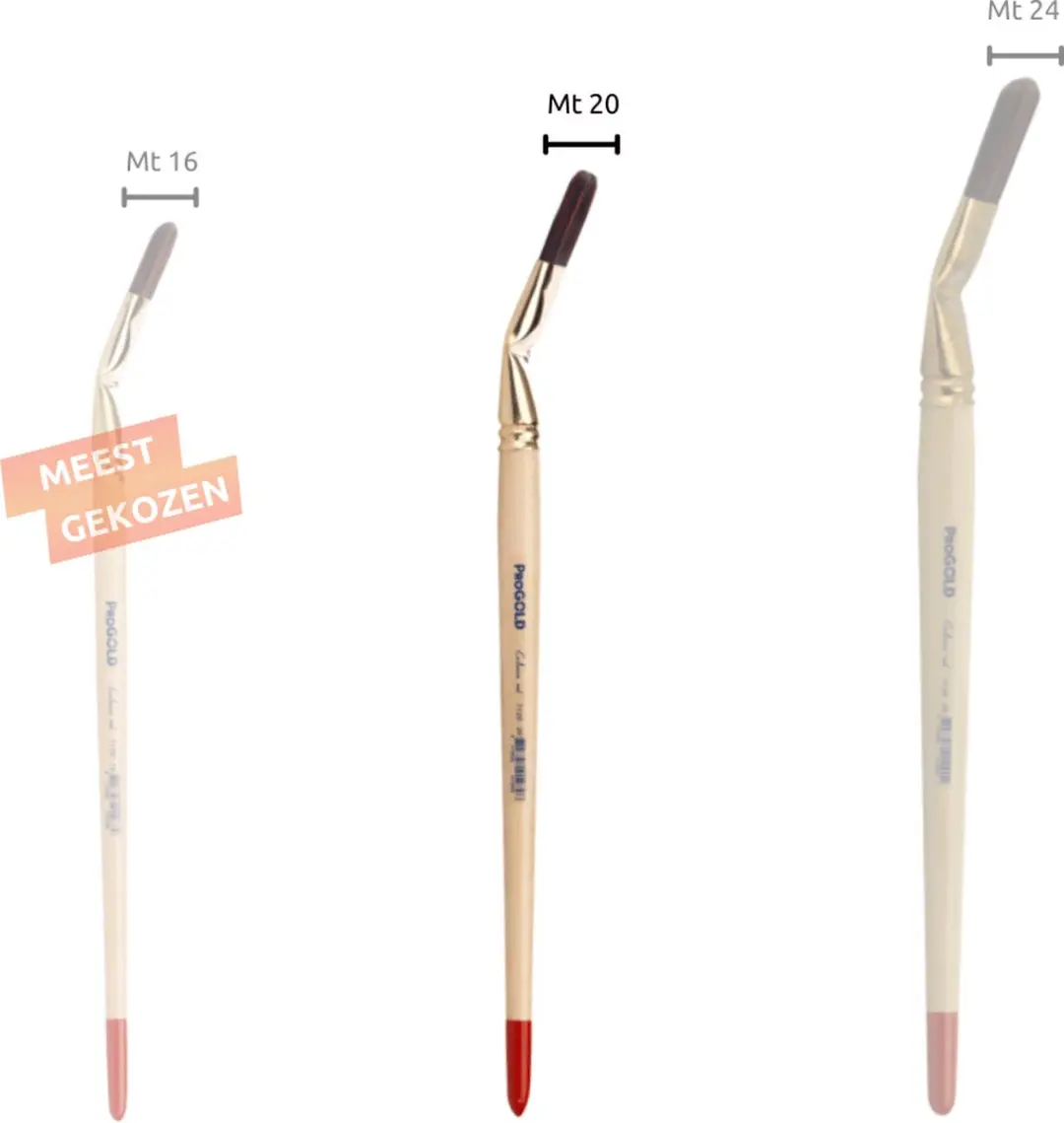 ProGold 7120-20 Gebogen Lyon Penseel - Zwart