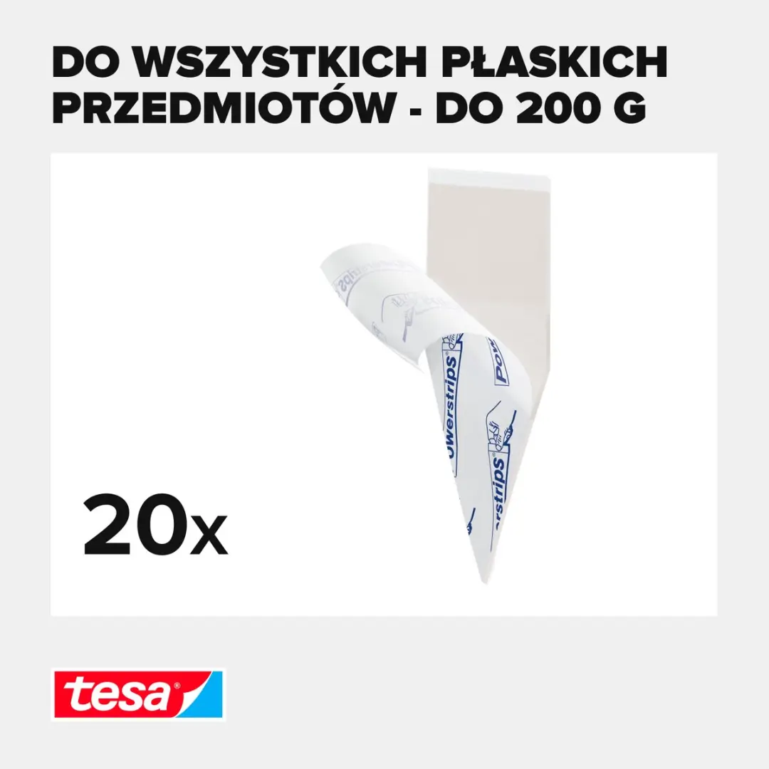Tesa Powerstrips Poster - 20 Stuks Wit