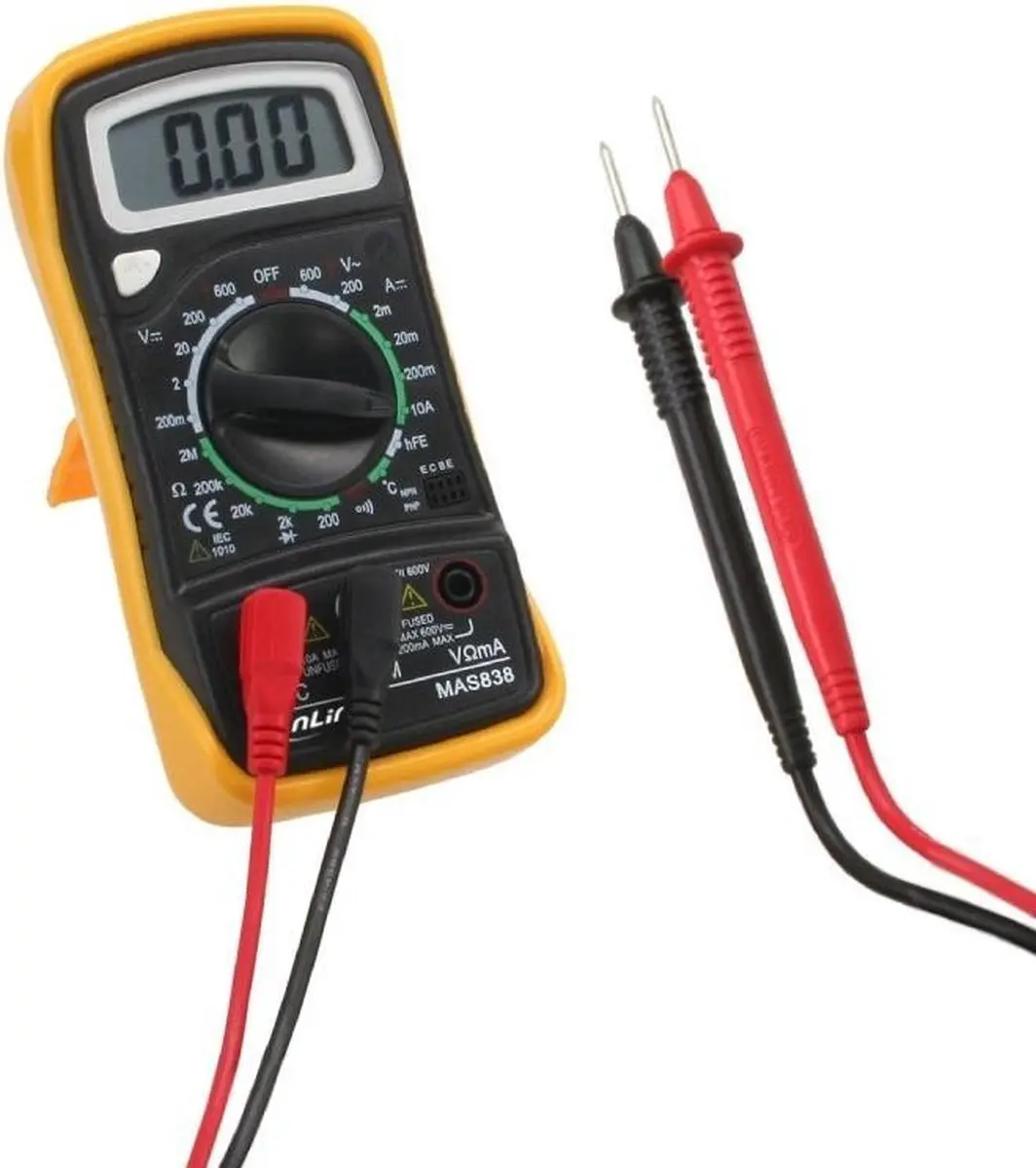 Inline 43117 Digitale Multimeter - Temperatuurmeting - Rood