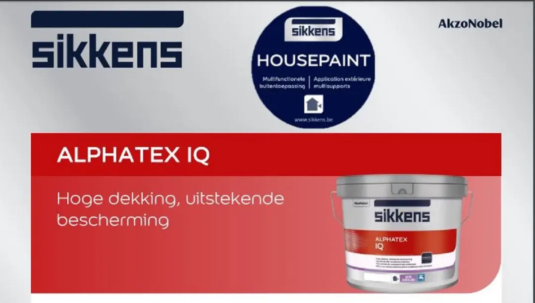 Sikkens Alphatex IQ Afwerkingslaag 10L - Wit