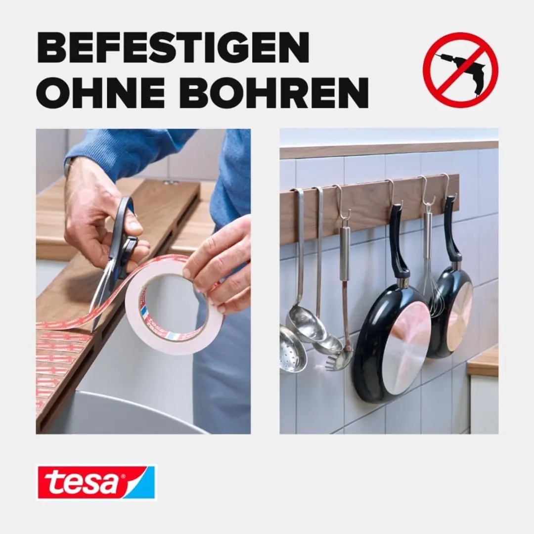 Tesa Ultra Strong 77746-00000 Montagetape - 1.5m x 19mm - Wit