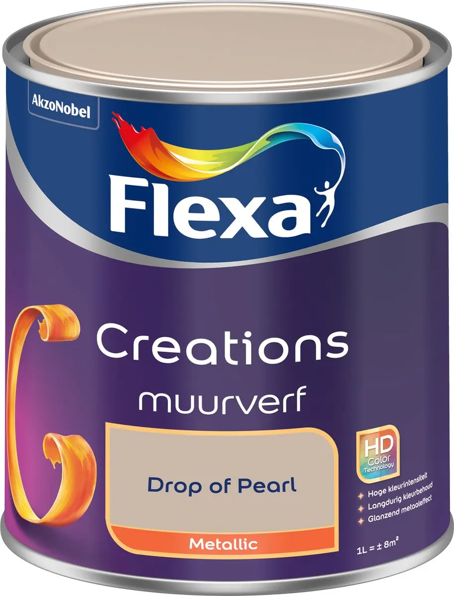 Flexa Creations Muurverf Metallic Drop of Pearl - 1L