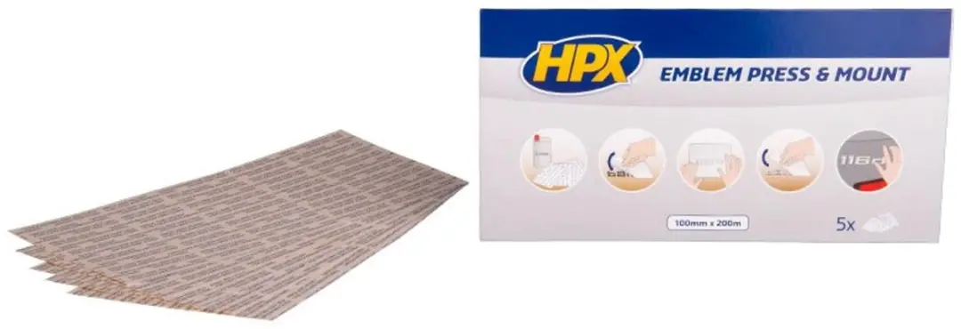 HPX Lijmstrips Transparant 100x200mm