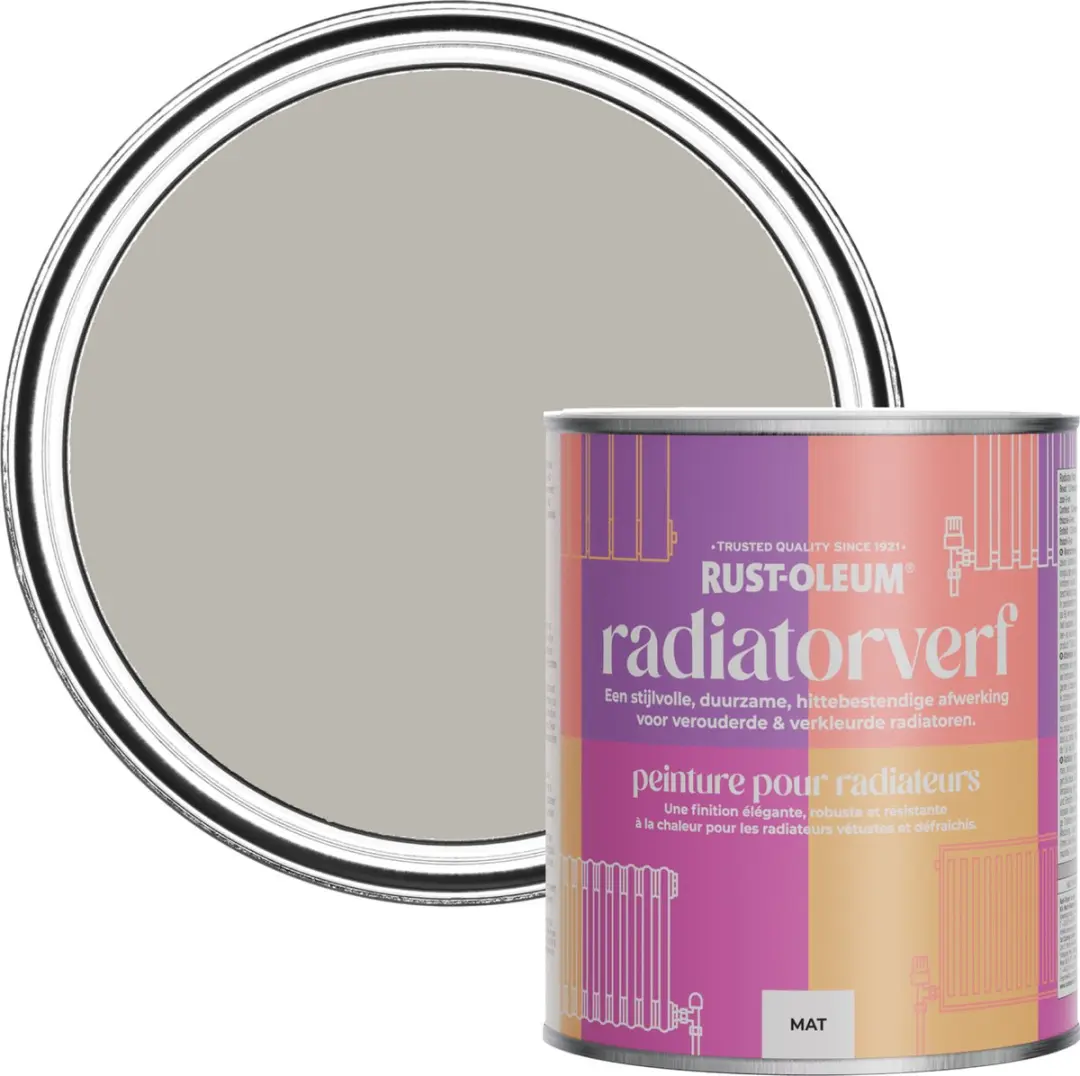 Rust-Oleum Donkergrijze Radiatorverf 750ml