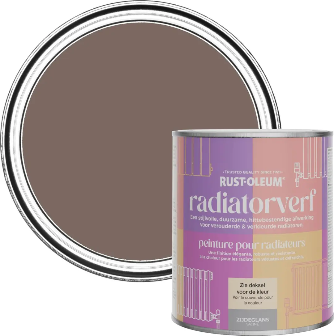 Rust-Oleum Bruin Radiatorverf Zijdeglans 750ml