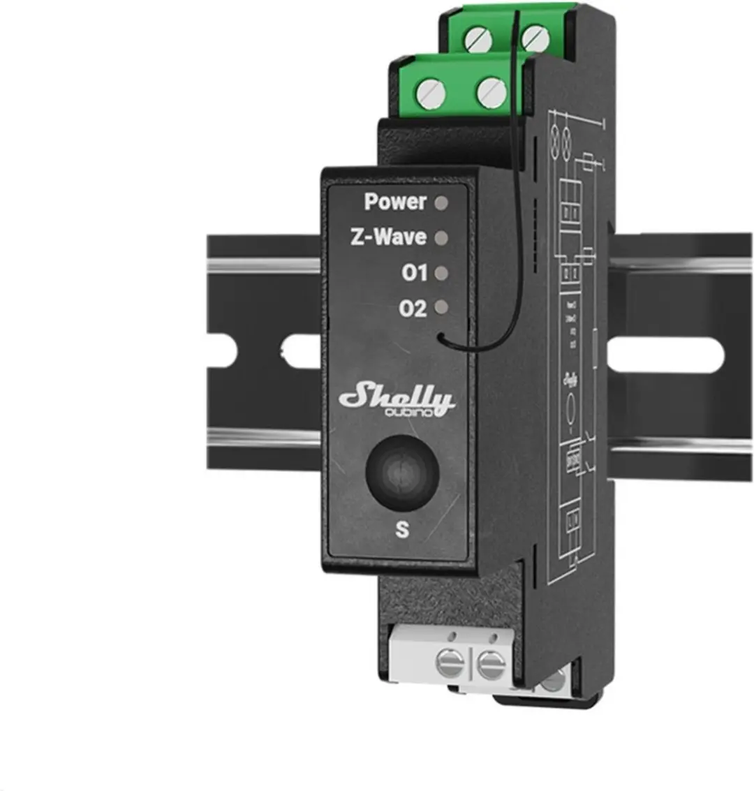 Shelly Wave Pro 2PM 2-Kanaals Repeater - Energiebewaking - Zwart