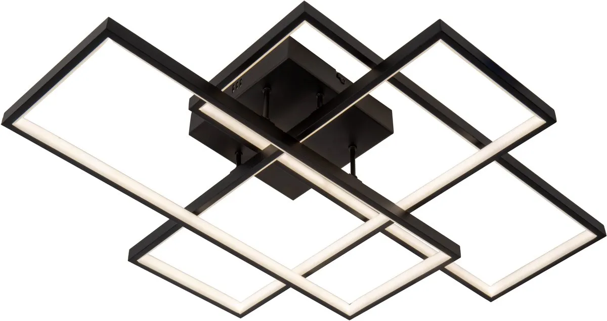 Lucide LOKERO Plafonnière LED - 60W 2700K/4000K Zwart