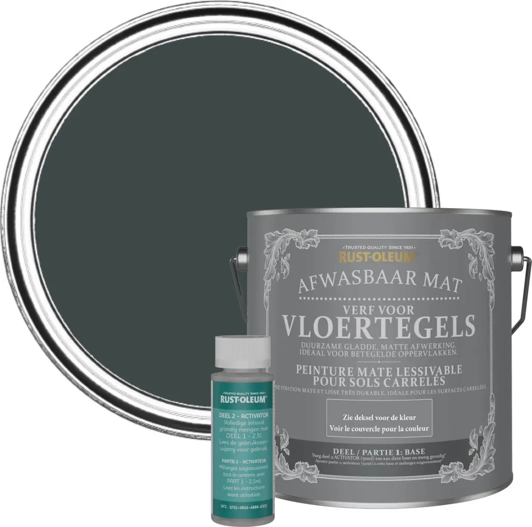 Rust-Oleum Zwart Zand Vloertegelverf 2,5L