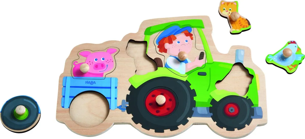 Haba Dolle Trekkerrit Junior Vormenpuzzel 6 Stuks