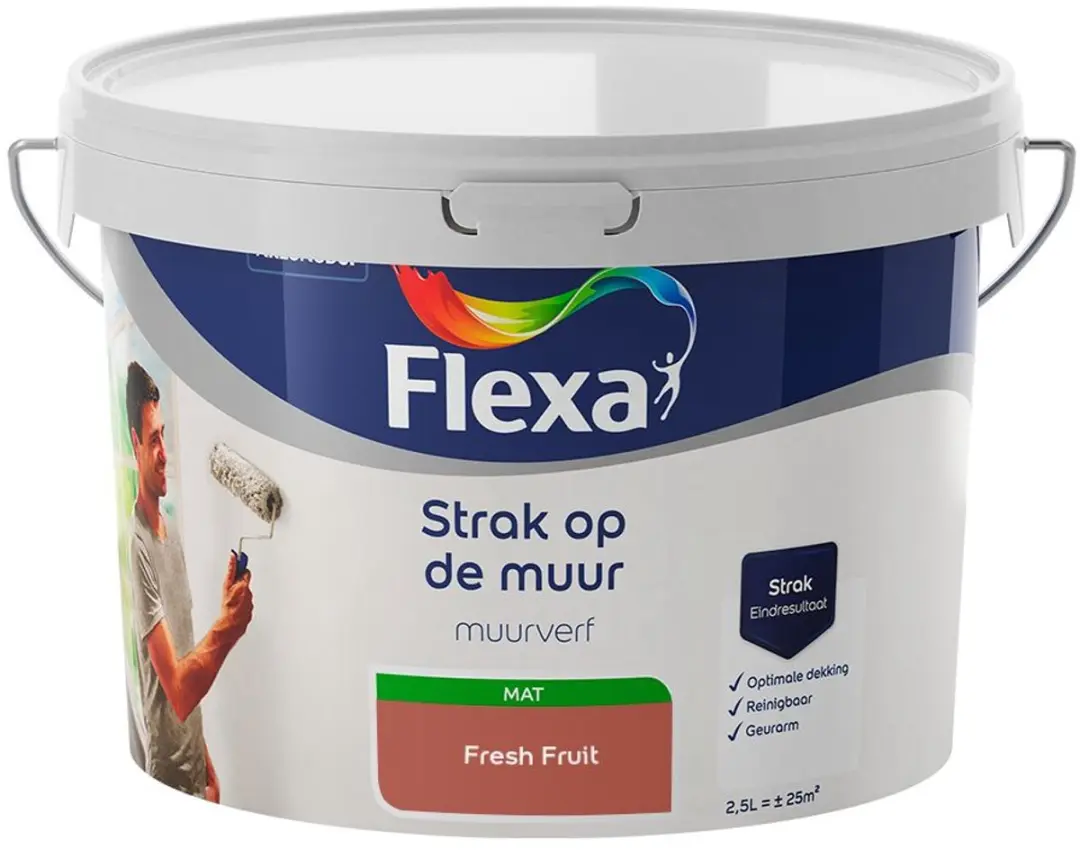 Flexa Strak Op De Muur Binnenmat Fresh Fruit Mengkleur 2,5L