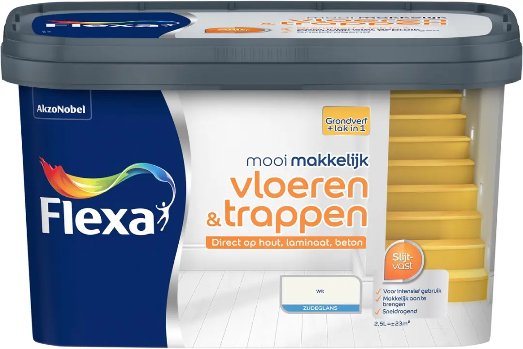 Flexa Zijdeglans Verf Wit 2,5L