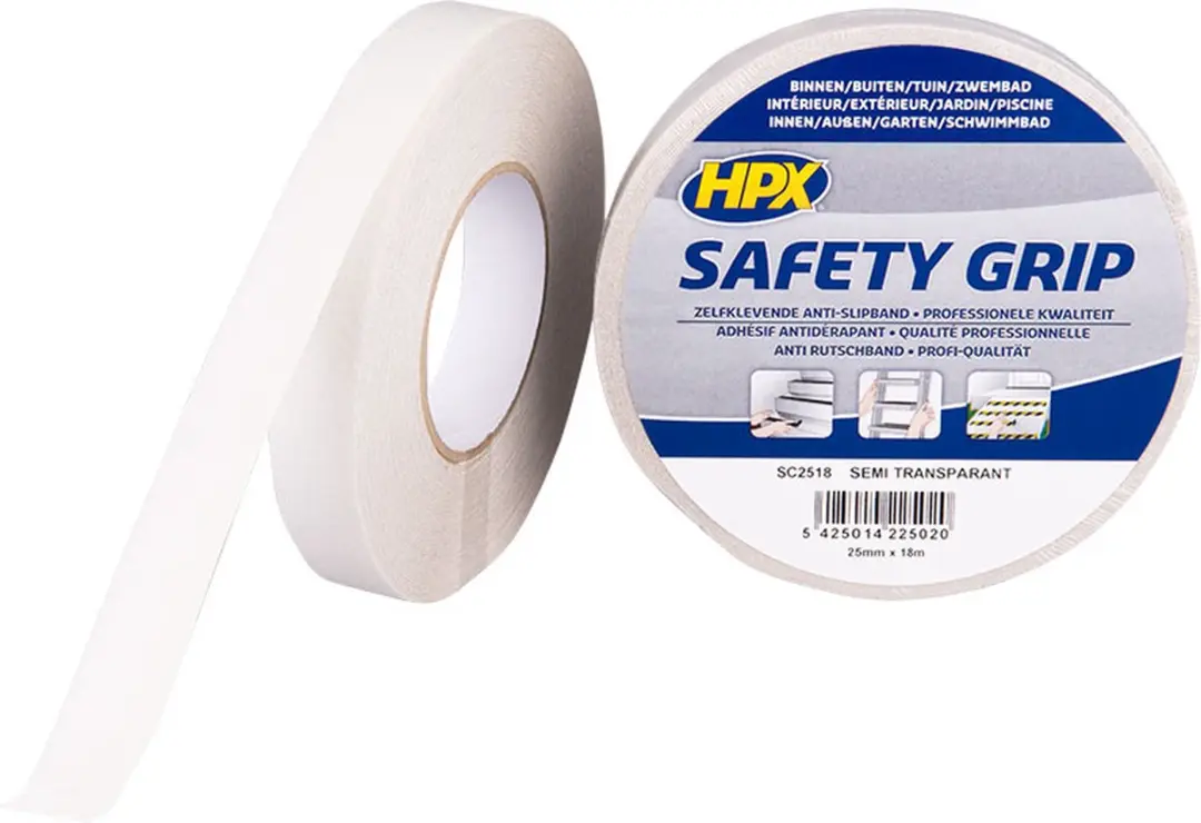 HPX Anti-slip Tape 25mm x 18m - Semi-transparant