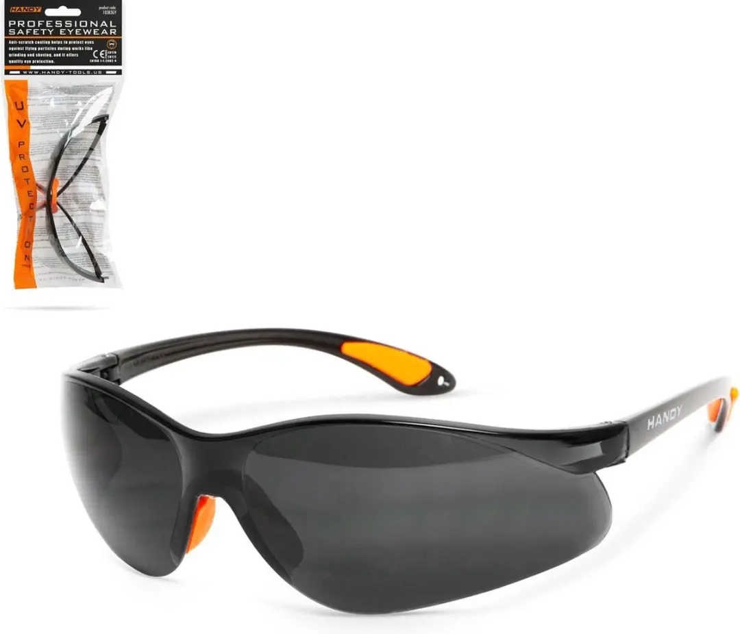Handy Veiligheidsbril EN166 Smoke - Anti-Kras UV-Bescherming