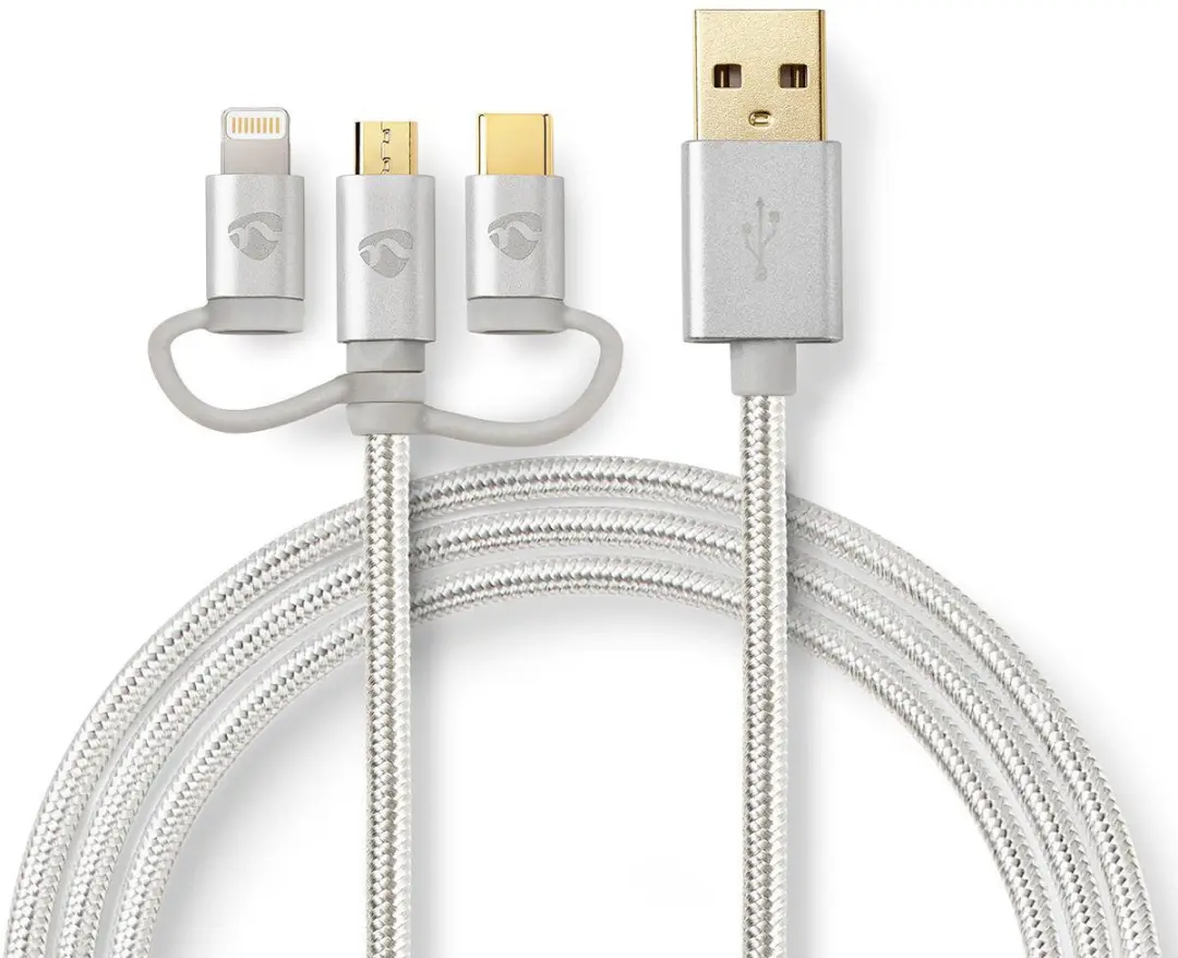 Nedis 3-in-1-Kabel CCTB60620AL10 - USB 2.0 - 1m - Verguld