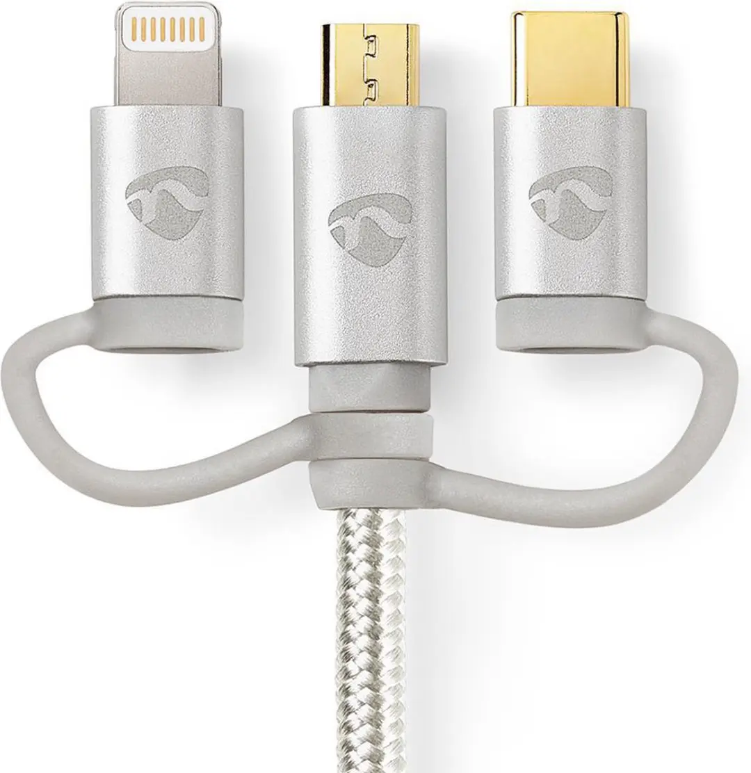 Nedis 3-in-1-Kabel CCTB60620AL10 - USB 2.0 - 1m - Verguld