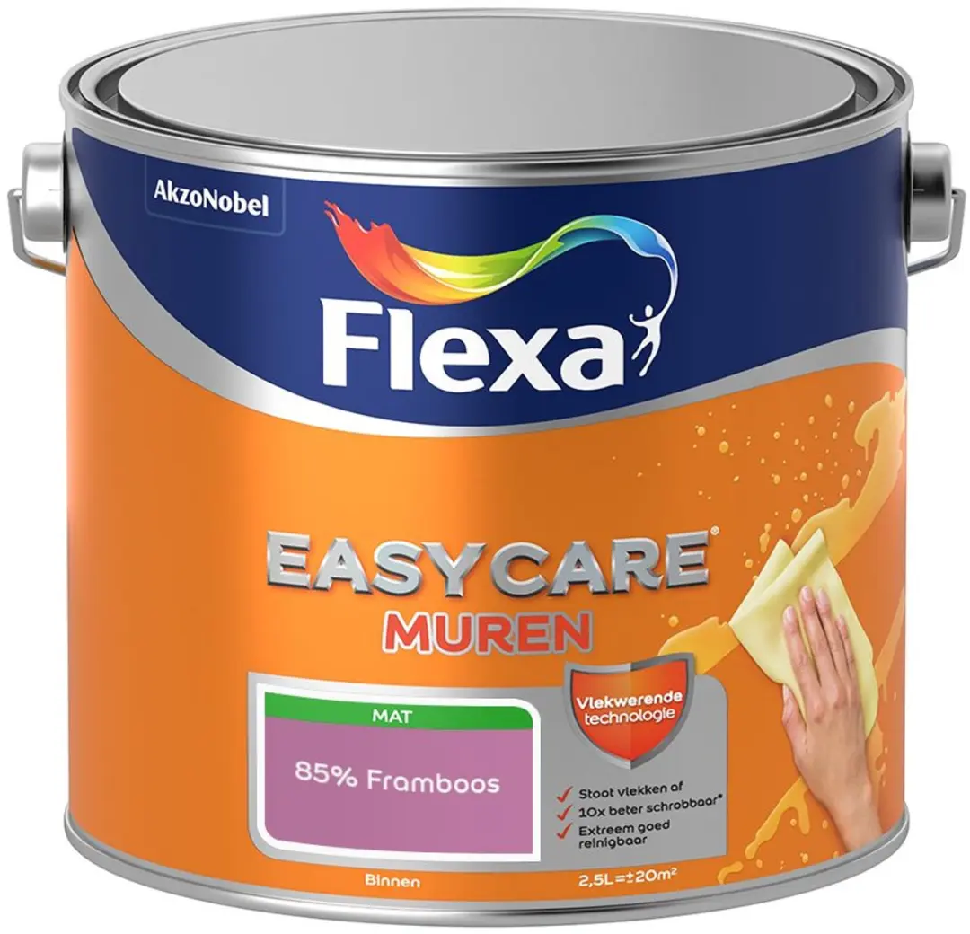 Flexa Easycare Murenverf 85% Framboos 2,5L
