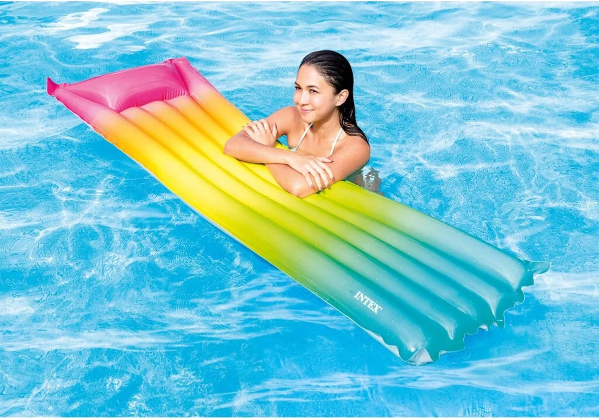 Intex Regenboog Luchtbed 170x53 Multicolor