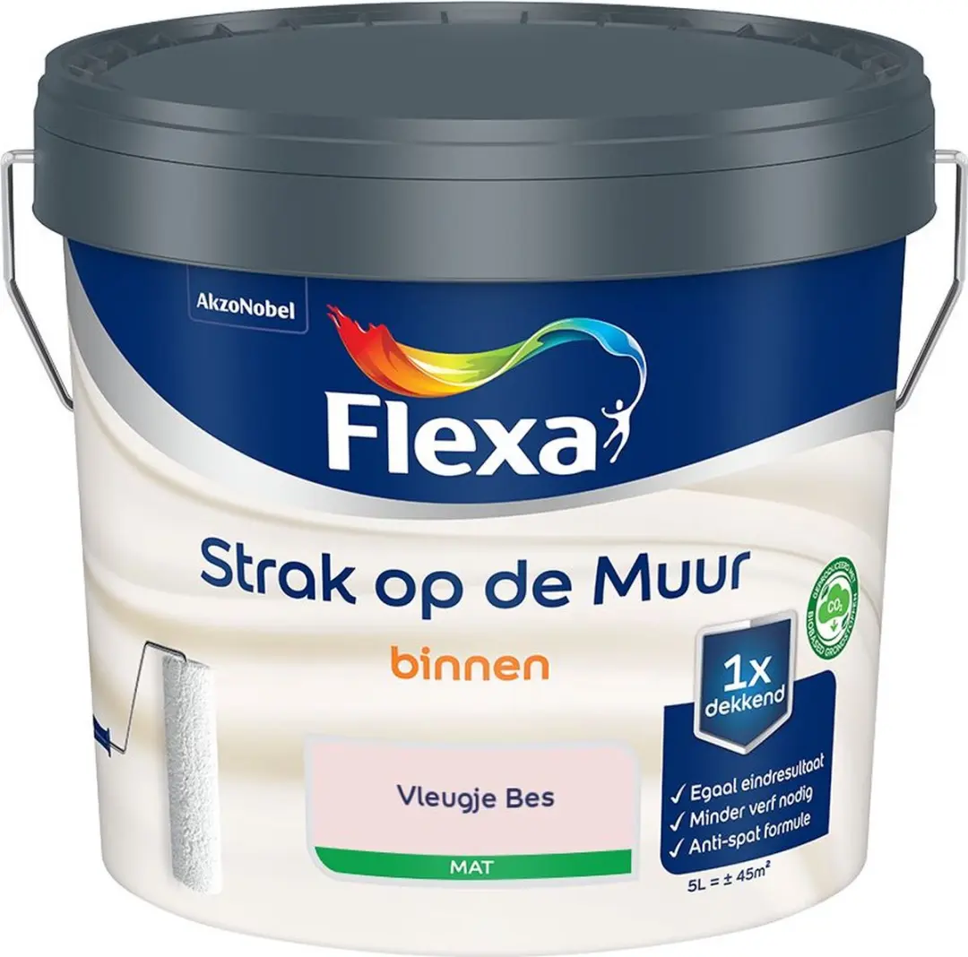 Flexa Strak Op De Muur Binnen Mat Vleugje Bes Mengverf 5L
