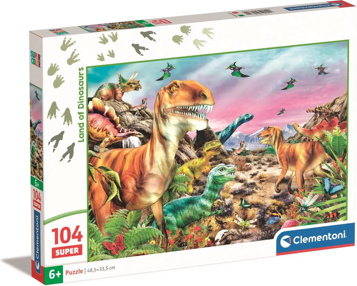 Clementoni Dinosaurs Puzzel 104 Stuks - Multicolor