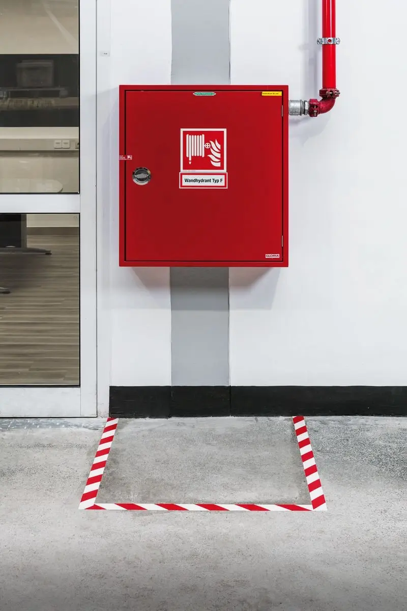 Durable Duraline Vloermarkeringstape 30m - Rood/Wit