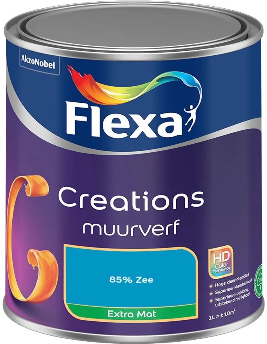 Flexa Creations Muurverf Extra Mat 85% Zee 1L