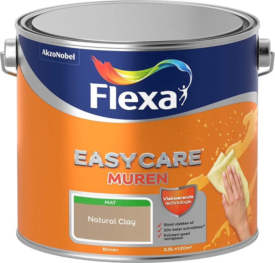 Flexa Easycare Muren Natural Clay Mengverf 2,5L