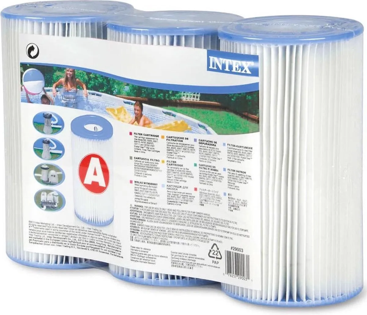 Intex Filterpatroon A 29003 - 3 Stuks
