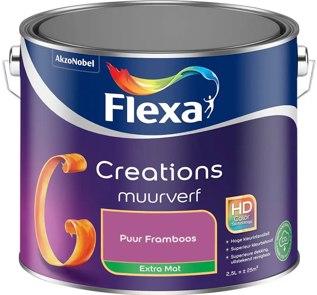Flexa Creations Muurverf Extra Mat Puur Framboos 2,5L