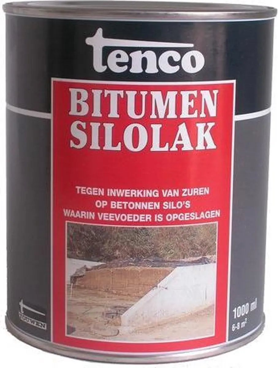Tenco Bitumen Silolak 1L - Zwart