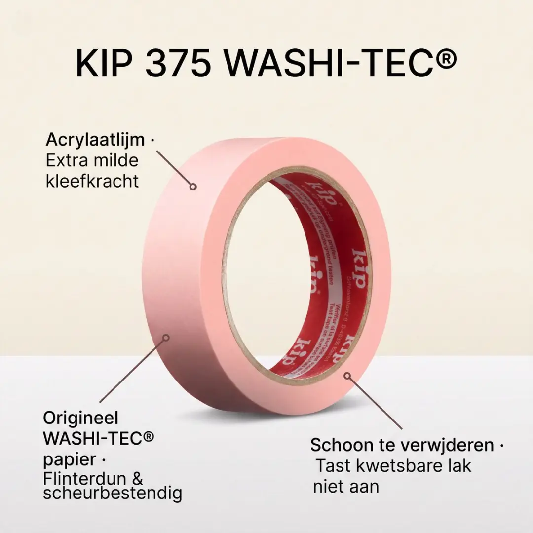 Kip 375 Washi Tape Delicate 30mm - Meerkleurig