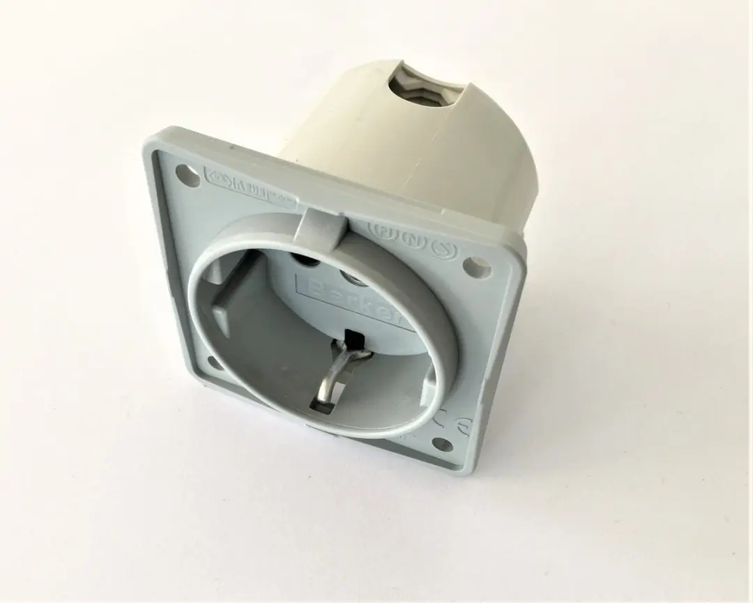 Hager Berker Integro Wandstopcontact E2FJK - Grijs