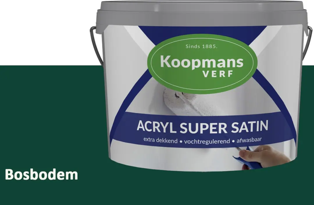 Koopmans Acryl Super Satin Zijdeglans Muurverf 5L - Bosbodem