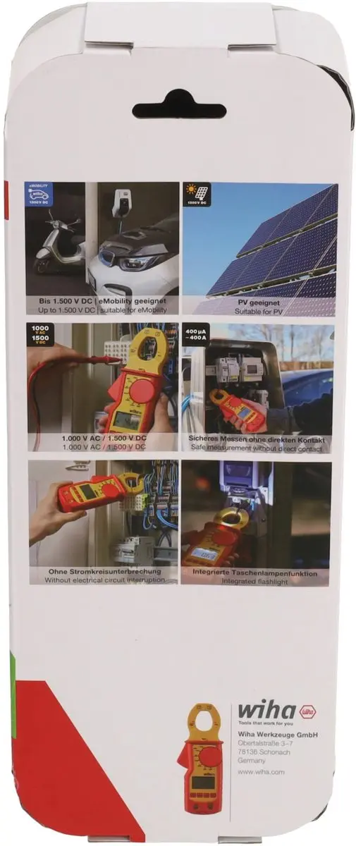 Wiha Stroommeettang SB25551 - 1.000V AC CAT IV - Rood/Geel - afbeelding 6 van 6