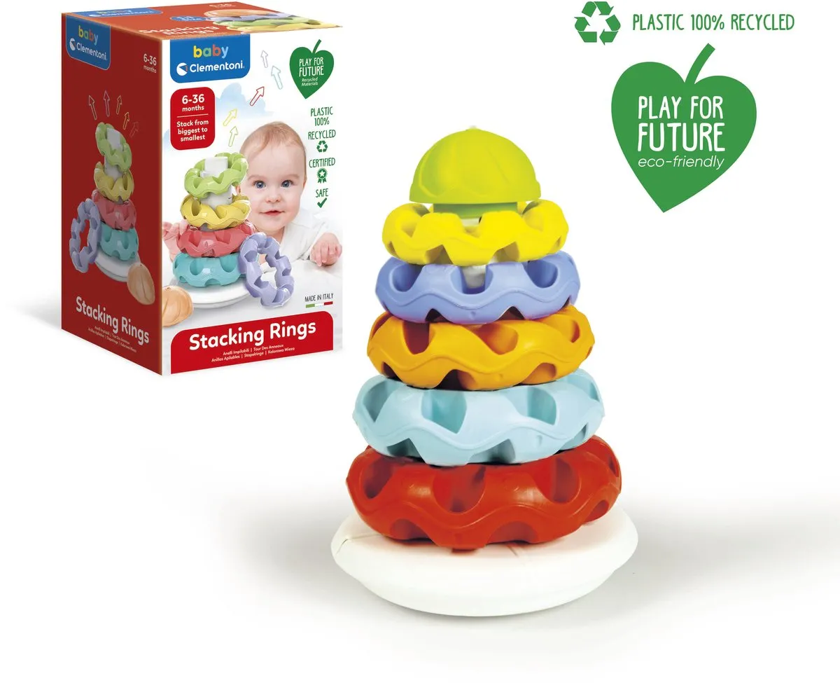 Clementoni Stapeltoren 5 Ringen - 6 Stuks - Multi Kleur