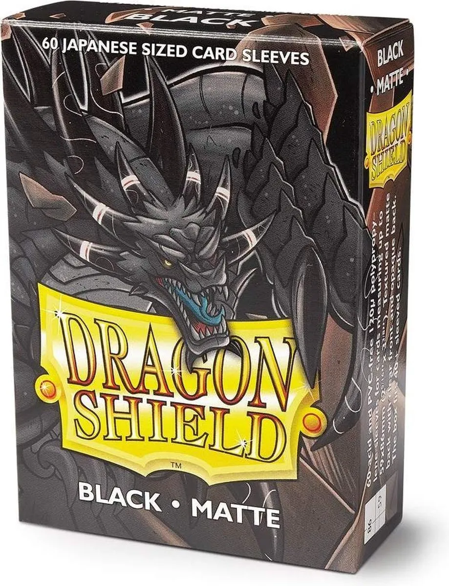 Asmodee Dragon Shield Small Sleeves Japanese Matte Black