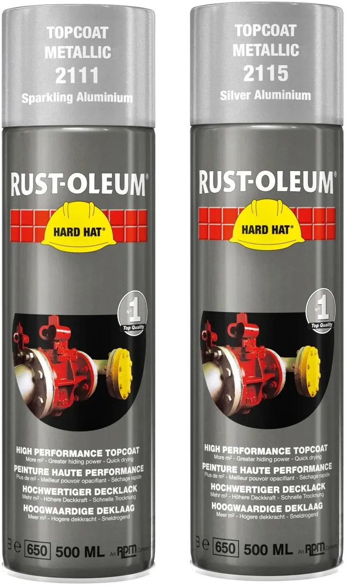 Rust-Oleum Sparkling Aluminium Spuitbus 500ml - Metaal