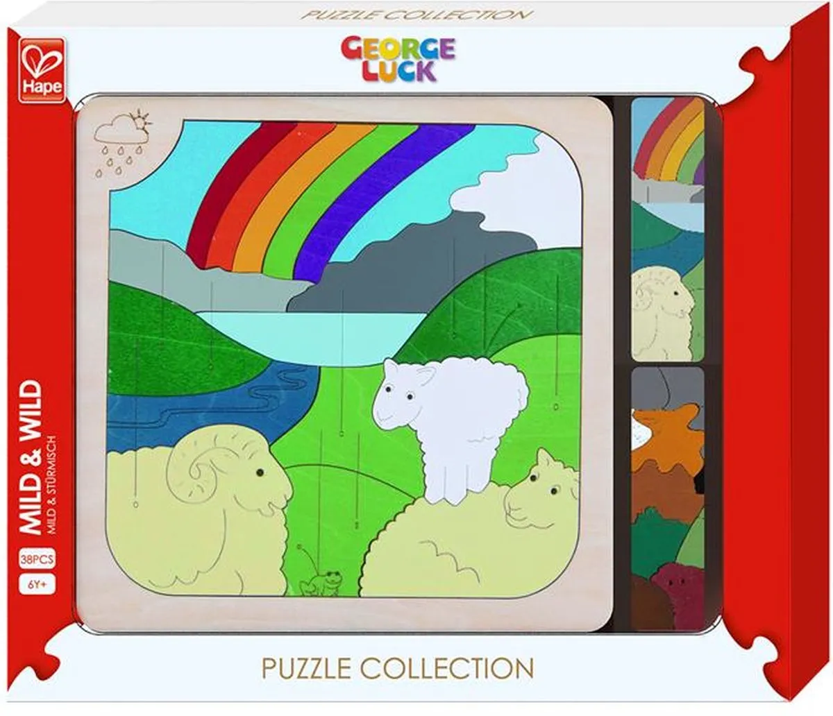 Hape Lagenpuzzel Weer 35 Stuks - Multicolor