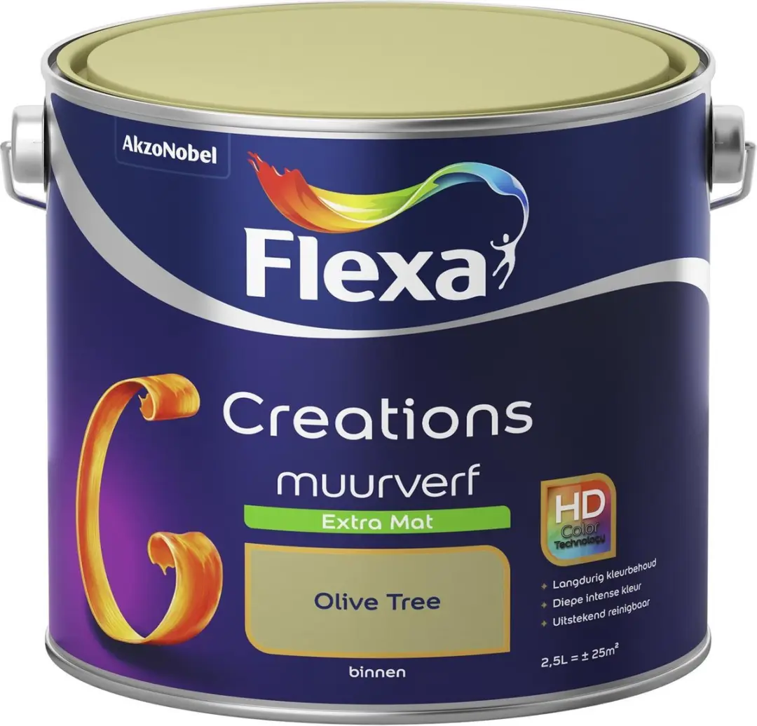 Flexa Creations Muurverf Extra Mat Olive Tree 2,5L